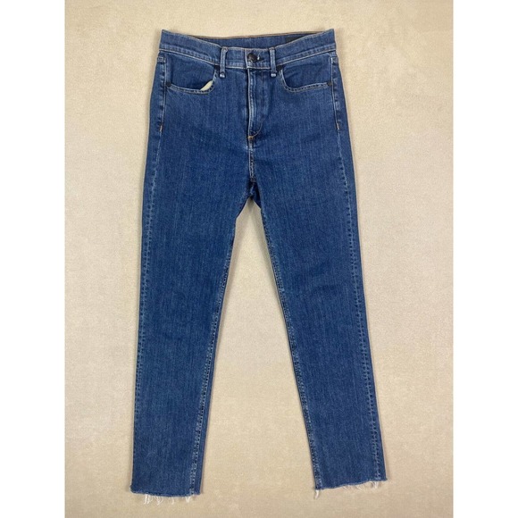 Rag&Bone Skinny Jeans Womens 26 Raw Hem Mid Rise Stretch Regular Fit - Picture 1 of 12